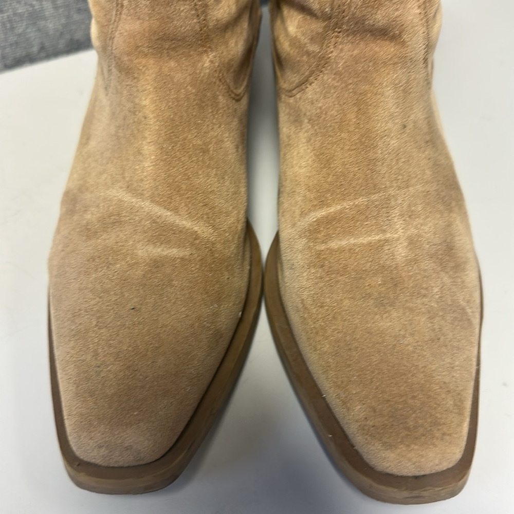 Farm Rio Camel Bota Western Boho Embroidered Tan Ankle Boots - Picture 14 of 14